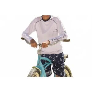 NEW SNAPPER ROCK boys compass long sleeve rash top in white